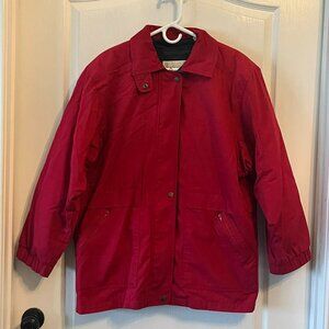 Towne by London Fog Women's Petite Trench Coat size Large Petite red